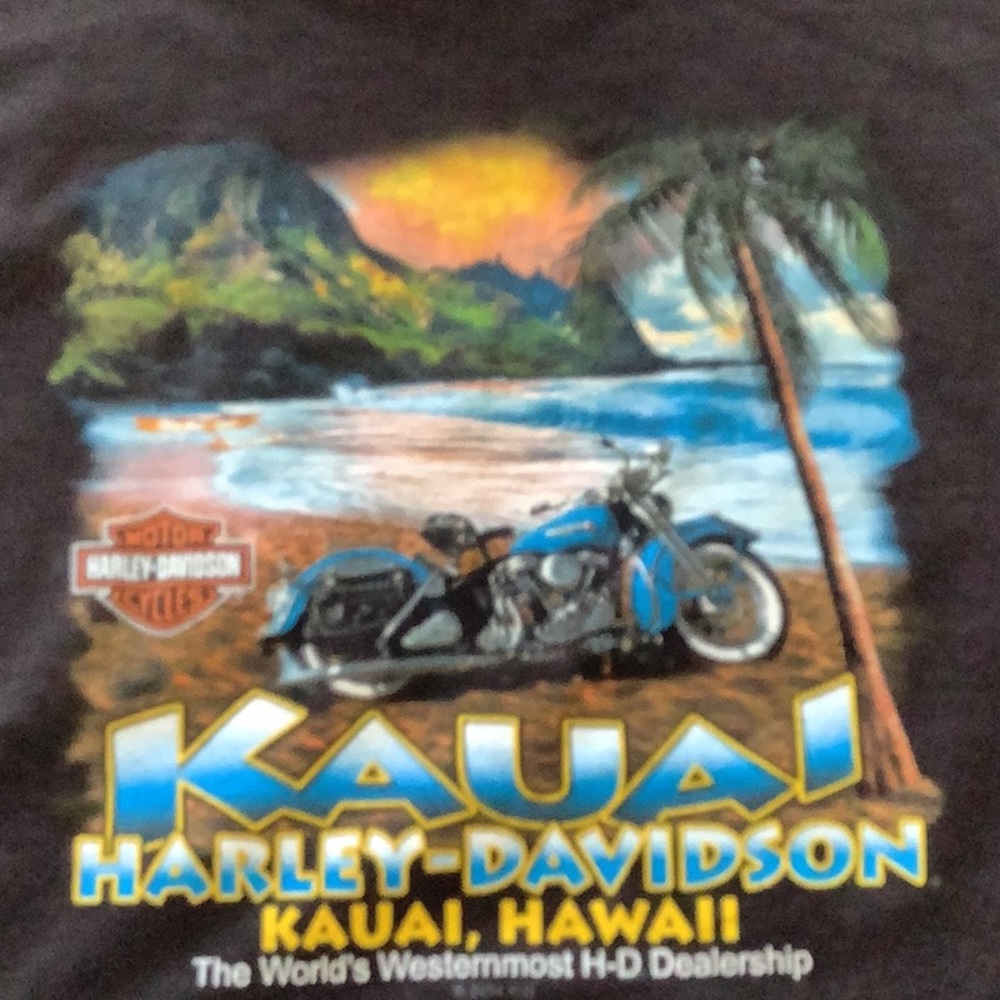 NWT Harley Davidson Child’s Unisex Kauai Hawaii t-shirt - rare stunning scene